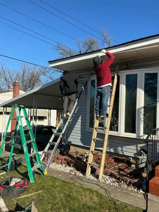 Restoration crew performing exterior repair in Titusville