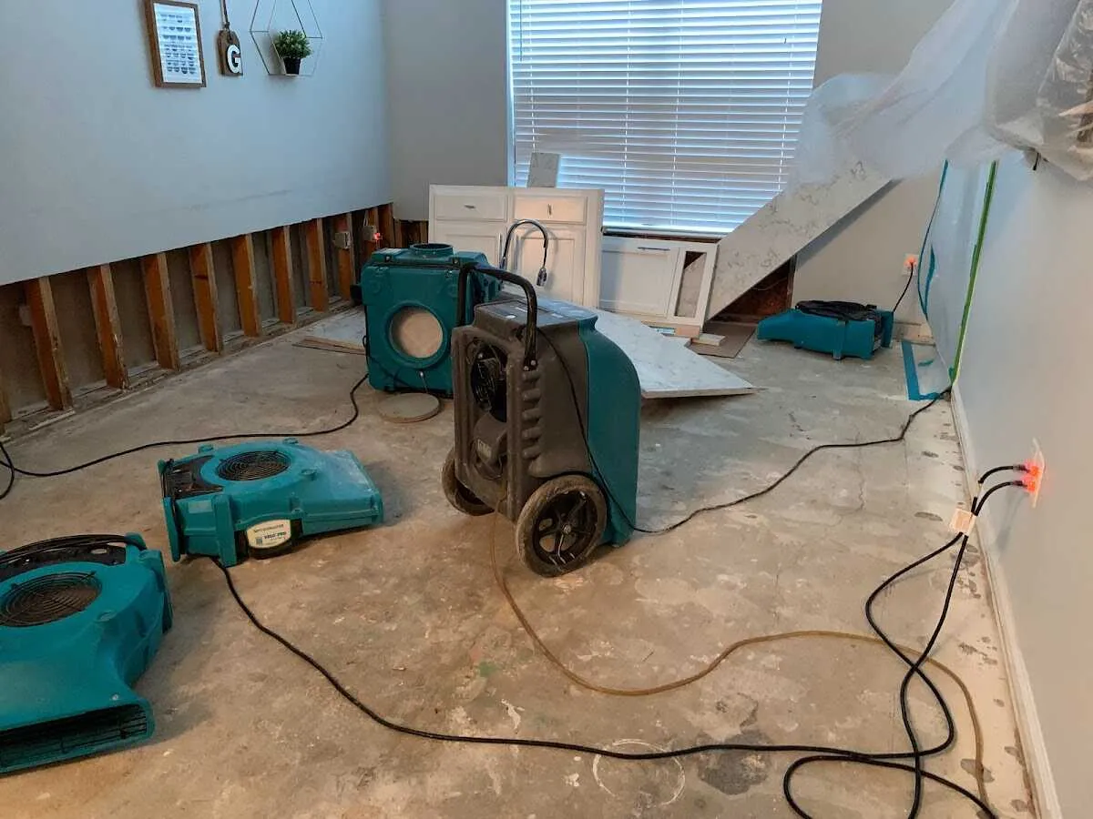 Dehumidifier in flood-cut room for Water Extraction & Removal in Titusville